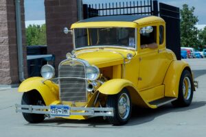 1930 ford model a coupe yellow